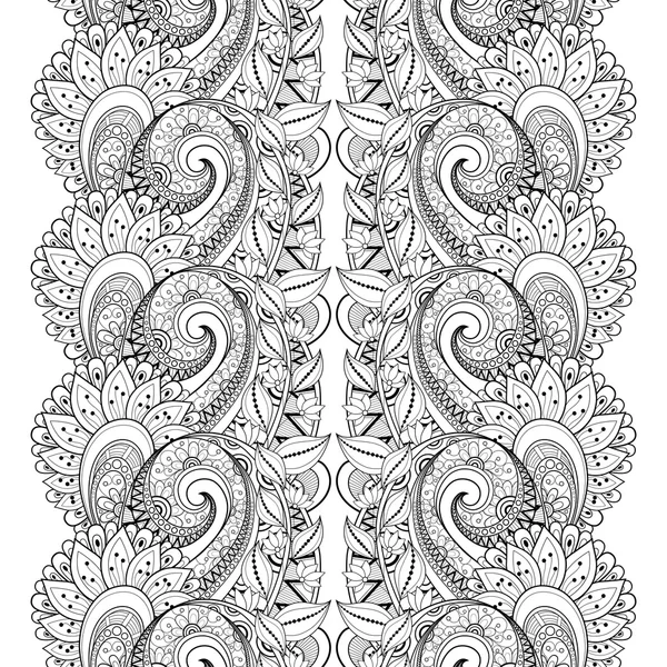 Modèle floral monochrome abstrait — Image vectorielle