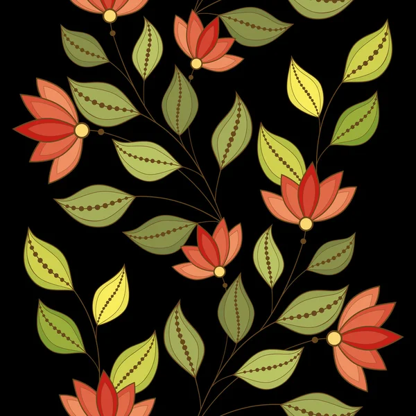 추상적인 색된 꽃 패턴 — 스톡 벡터