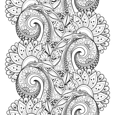 Soyut tek renkli çiçek desenli