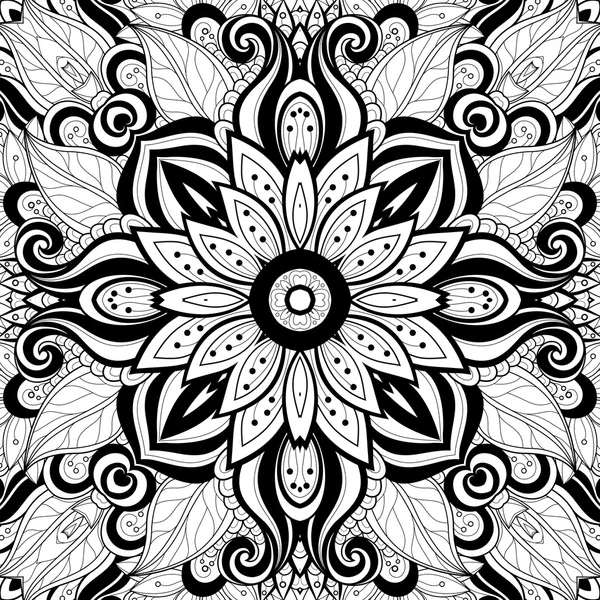 Tribal patroon van abstracte zwart en wit — Stockvector
