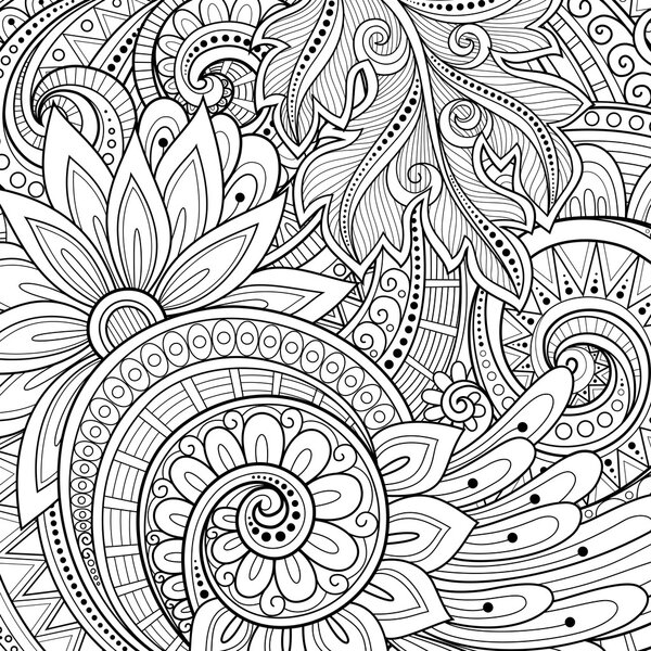 Абстрактный монохромный цветочный фон
