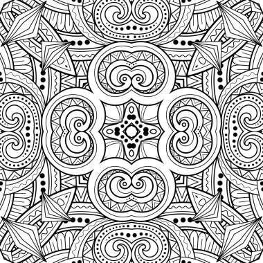 Soyut siyah ve beyaz kabile desen