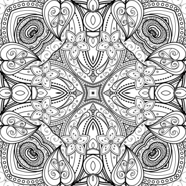 Soyut siyah ve beyaz kabile desen