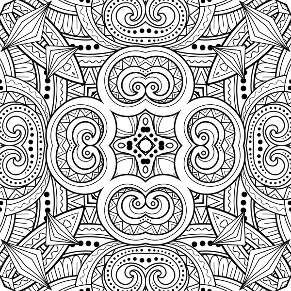 Abstract Black and White Tribal Pattern — Stock Vector