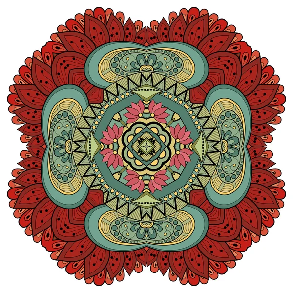 Deco abstracto Contorno de color Mandala — Archivo Imágenes Vectoriales