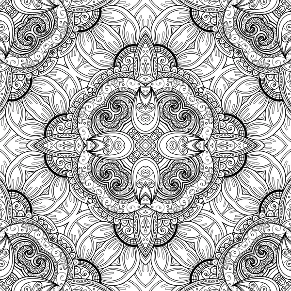 Patrón tribal blanco y negro abstracto — Vector de stock