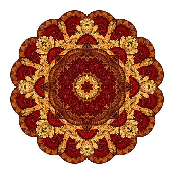Abstraktes deko gefärbtes Konturmandala — Stockvektor