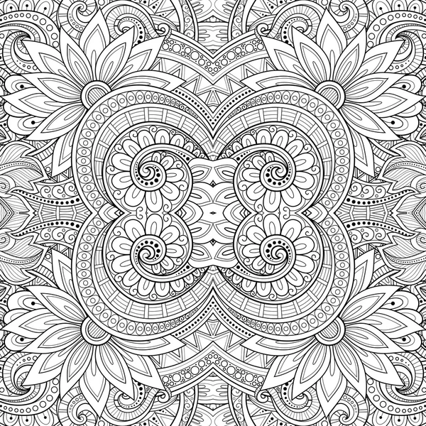 Modèle tribal abstrait noir et blanc — Image vectorielle
