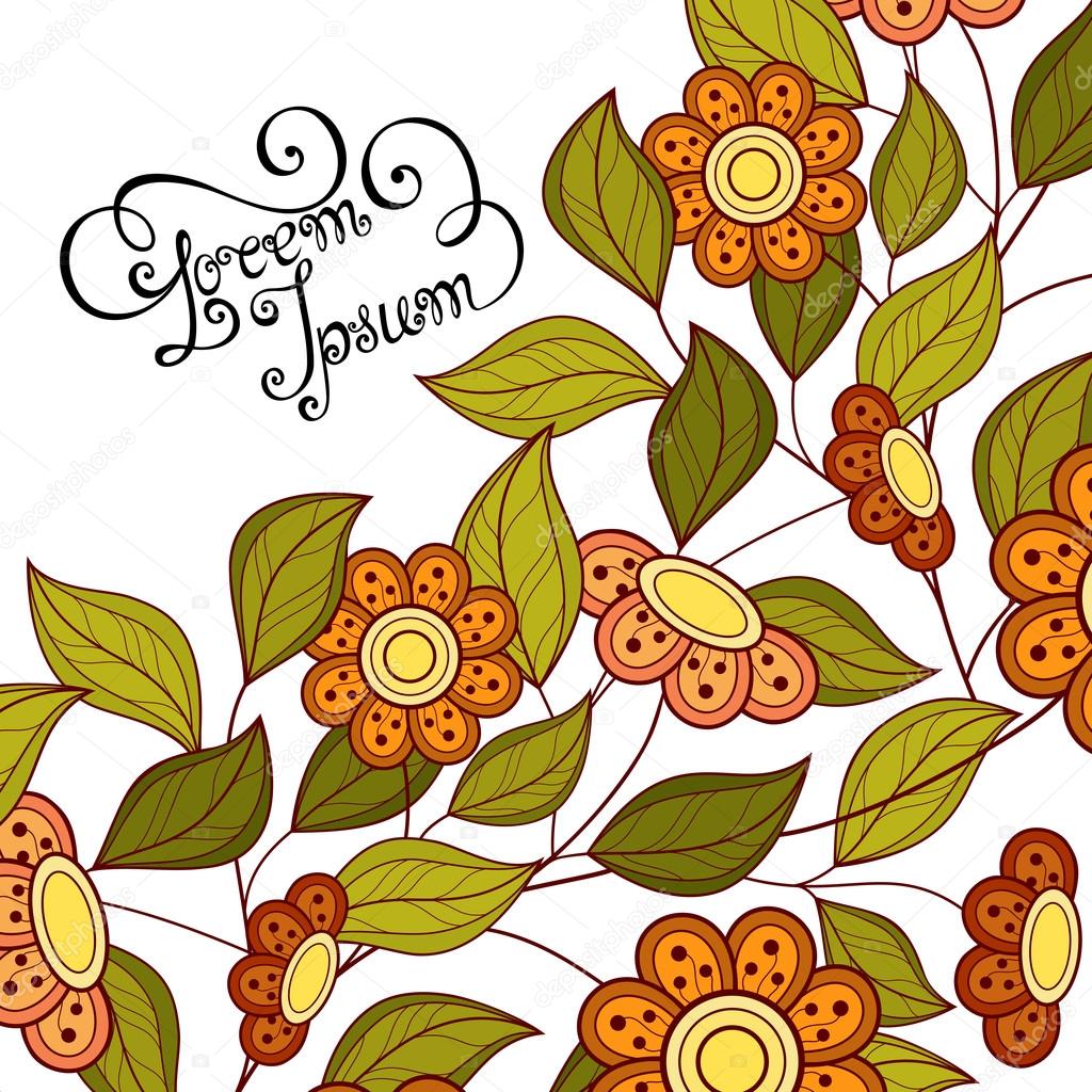 Colored Floral Background