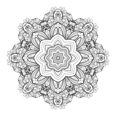 Soyut süsleme kontur Mandala