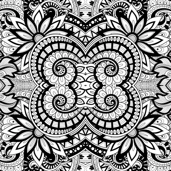 Abstract Black and White Tribal Pattern — Stock Vector