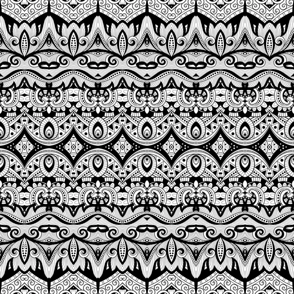 Modèle orné monochrome abstrait — Image vectorielle
