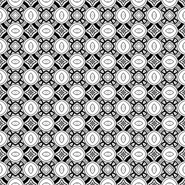 Modèle de dentelle Vintage noir et blanc — Image vectorielle