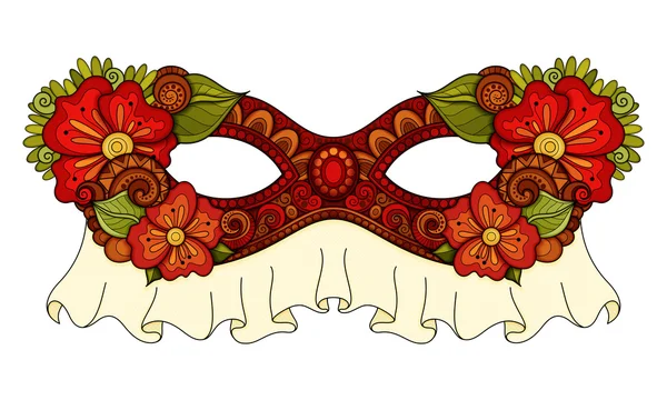 Máscara de Carnaval de Mardi Gras adornada — Vector de stock