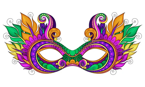华丽的 Mardi Gras 狂欢节面具 免版税图库矢量图片