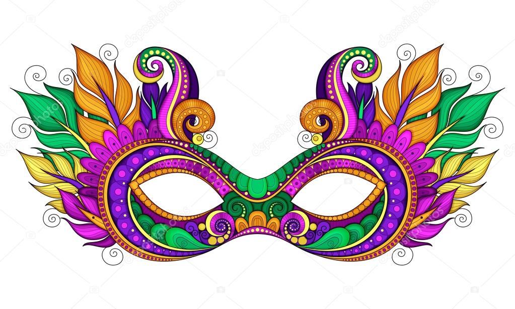 Ornate Mardi Gras Carnival Mask