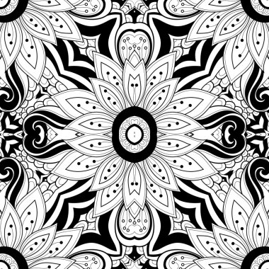 Soyut siyah ve beyaz kabile desen