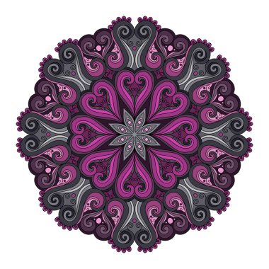 Renkli kontur Mandala