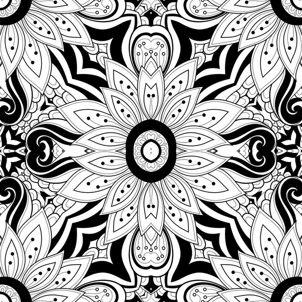 Abstrakt svart och vit Tribal mönster — Stock vektor
