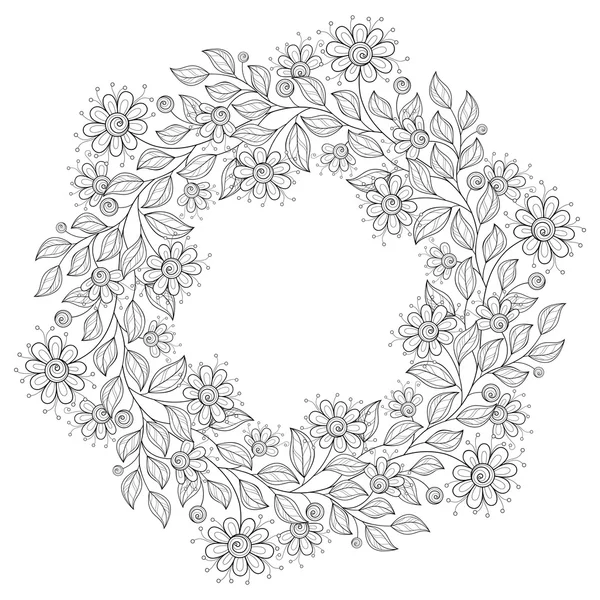 Monocrom Floral Background — Vector de stoc