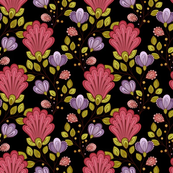 Vecteur motif floral sans couture — Image vectorielle