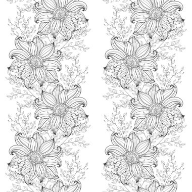 Kusursuz tek renkli çiçekli desen.