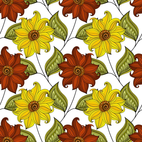 Seamless Floral Pattern — Stock Vector