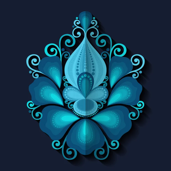 Dekorativní nádherný barevný květ — Stockový vektor