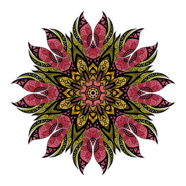 Deco renkli Mandala kontur