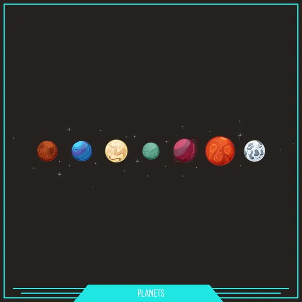 Elemento del juego Planetas — Archivo Imágenes Vectoriales