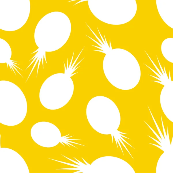 Patroon silhouet ananas — Stockvector