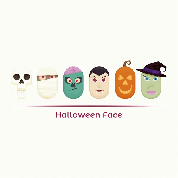 Halloween cara — Archivo Imágenes Vectoriales