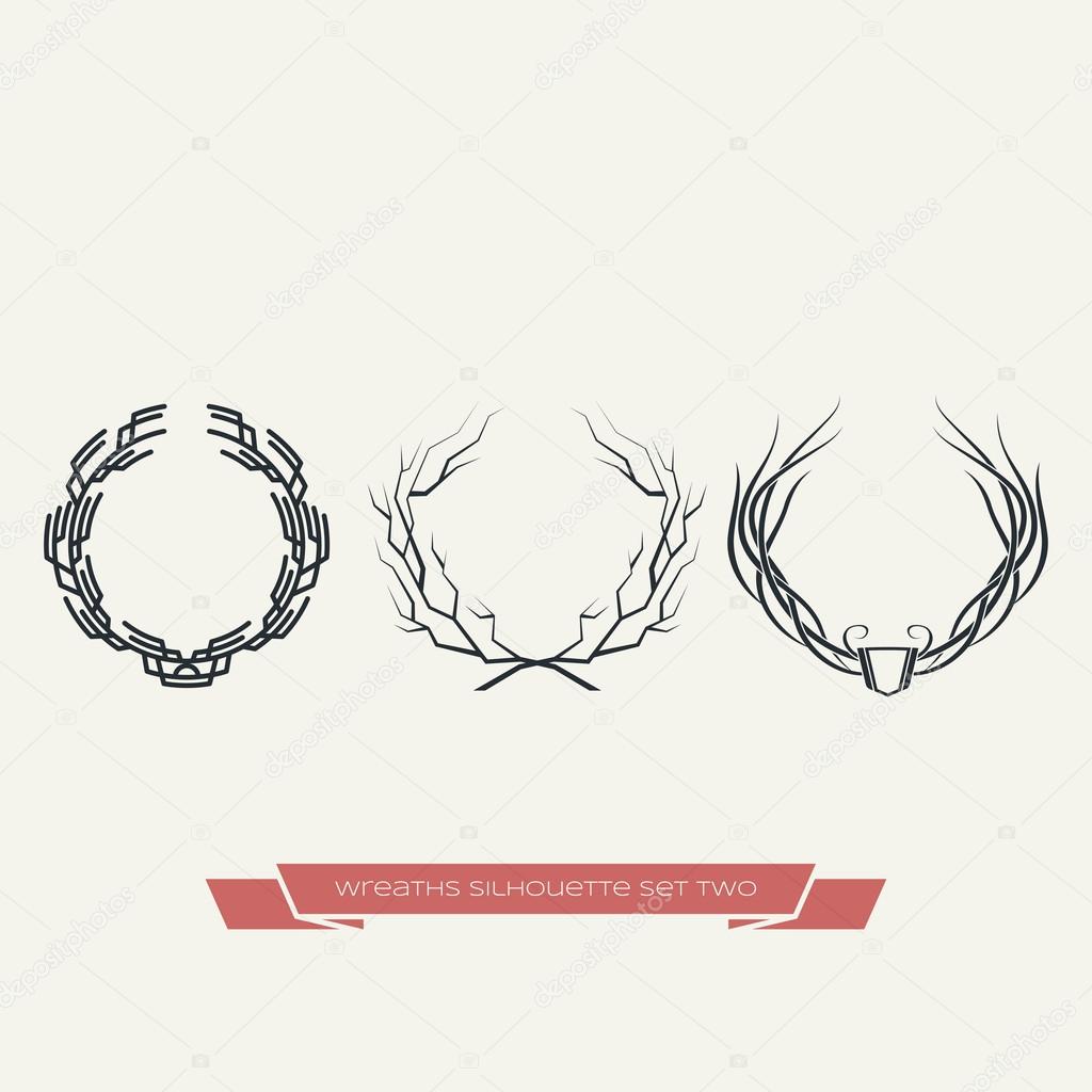 Wreaths Silhouette Set Two