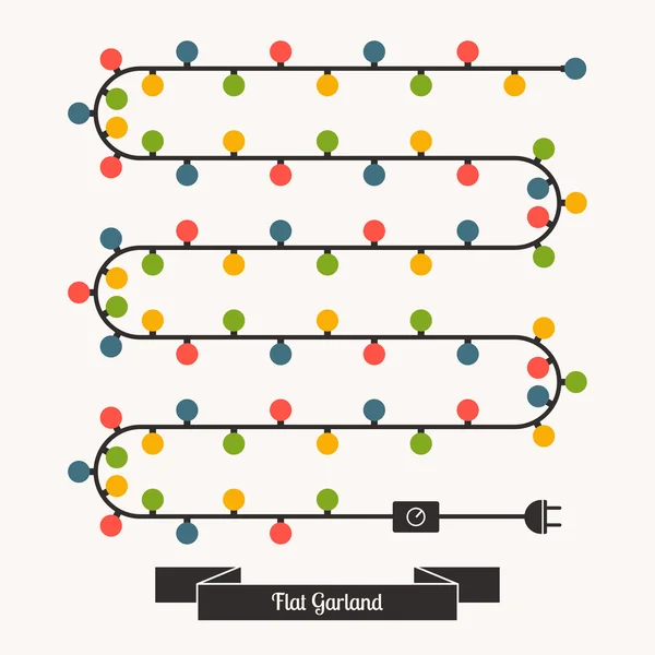 Flache Girlande — Stockvektor