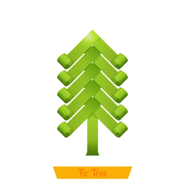 Abeto Árvore Verde — Vetor de Stock