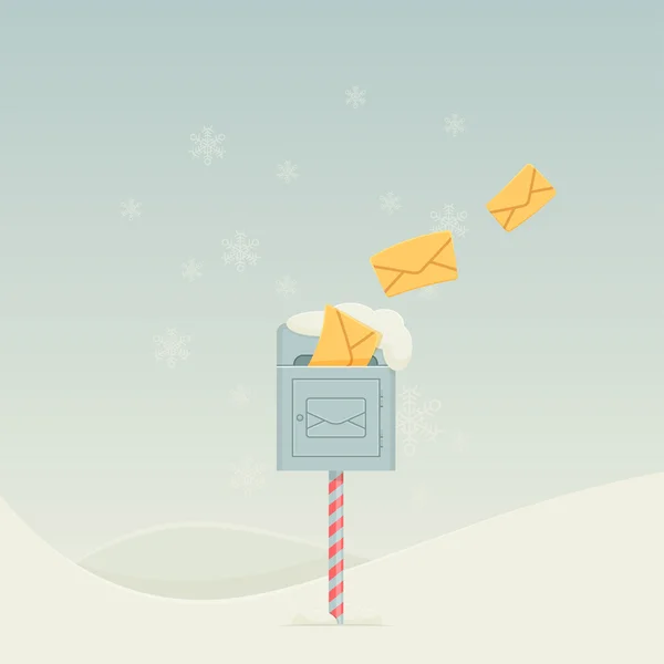 Снежный почтовый ящик — стоковый вектор