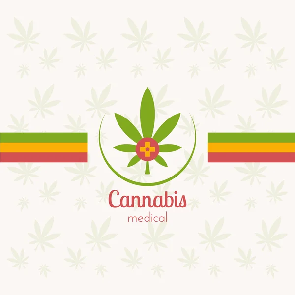 Cannabis Médico — Archivo Imágenes Vectoriales