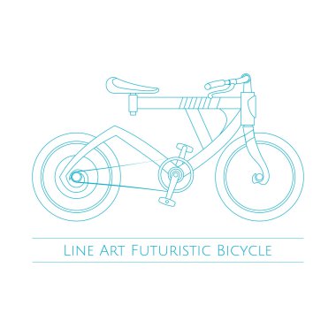 Line Art Futuristic Bicycle clipart