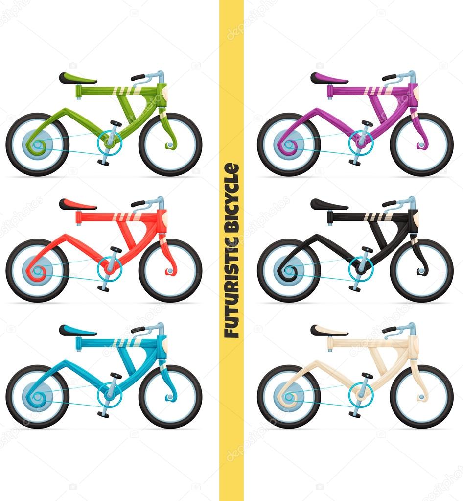 Multicolored Futuristic Bicycle
