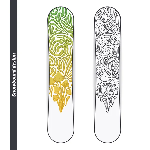 Snowboard ontwerp vijf — Stockvector