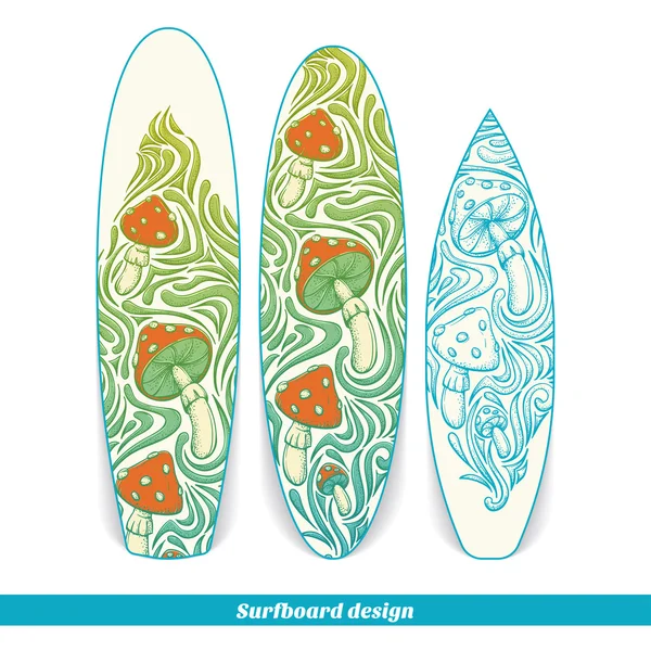 Diseño de tabla de surf cuatro — Archivo Imágenes Vectoriales