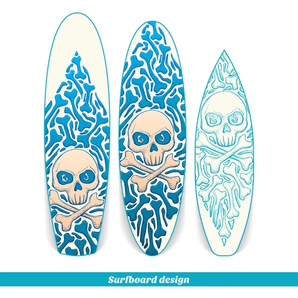 Diseño de tabla de surf Uno — Archivo Imágenes Vectoriales
