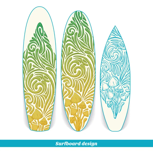 Diseño de tabla de surf Cinco — Archivo Imágenes Vectoriales