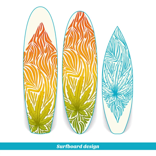 Surfbrett-Design drei — Stockvektor