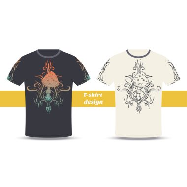 Tshirt Design Abstract Mushroom Three