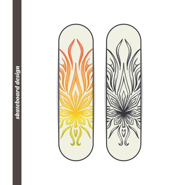 Skateboard Design Abstract Marijuana — Stok Vektör