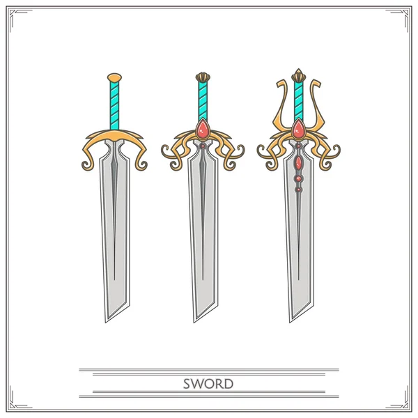Fasade Fantasy svärd — Stock vektor