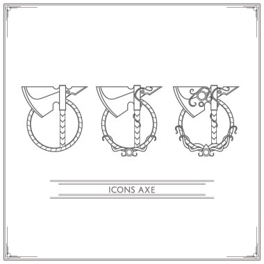 Simgeler fantezi balta Lineart