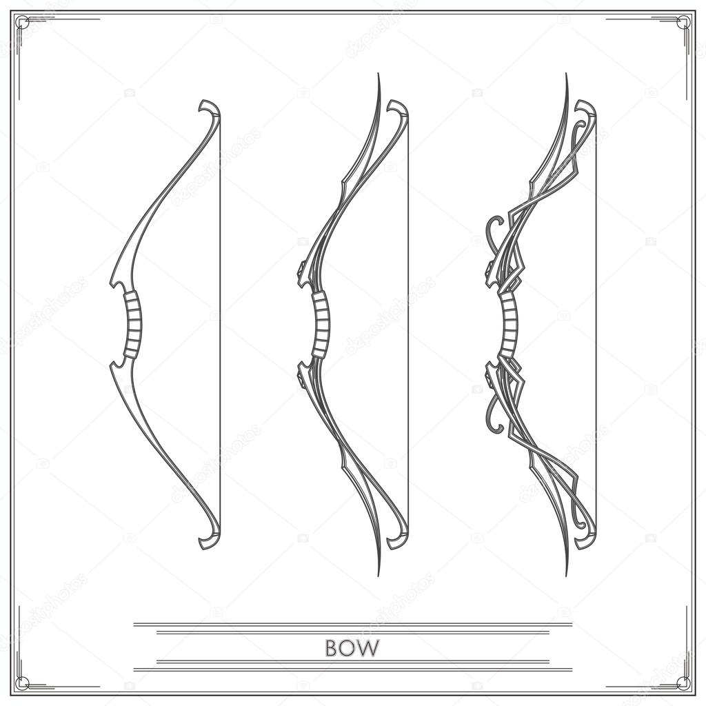 Fantasy Bow Lineart