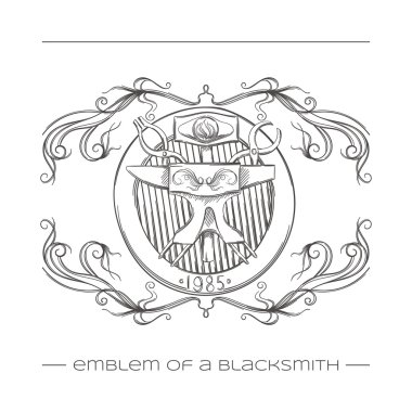 Emblem Of a Blacksmith clipart